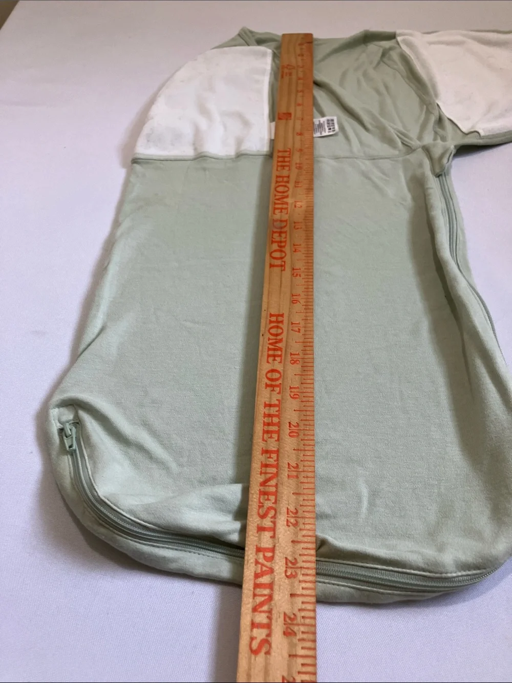 One-Piece Easy Wrap Sleep Sack in Light Green - Bamboo Cotton Blend